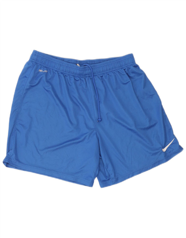 Nike Herren Dri Fit Sportshorts, Größe L, Blau, Polyester