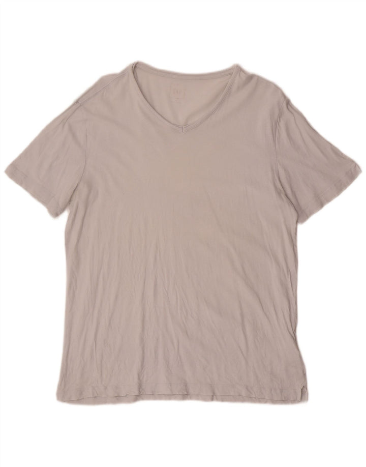 Gap Herren-T-Shirt-Oberteil aus mittelgrauer Baumwolle