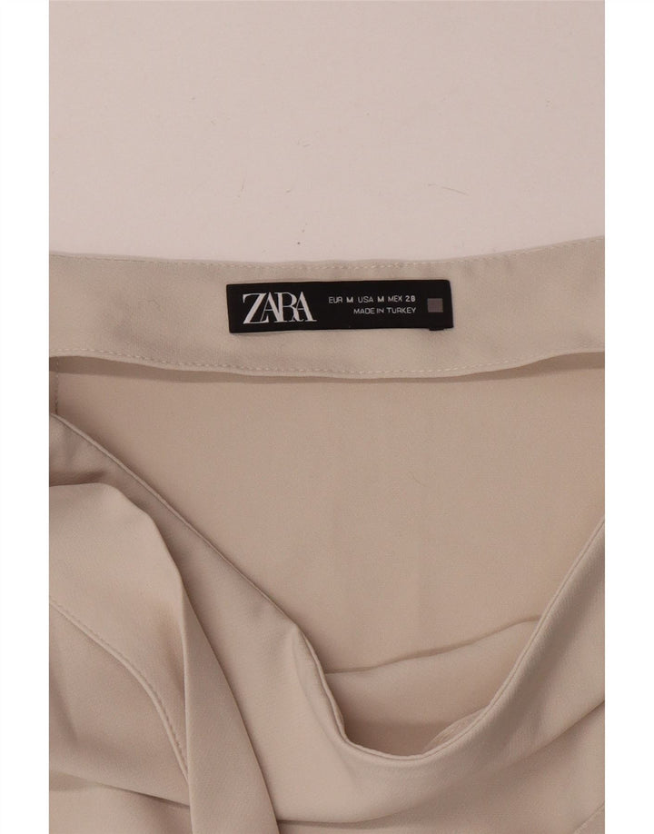 Zara Damen Skort Minirock Medium W28 Off White
