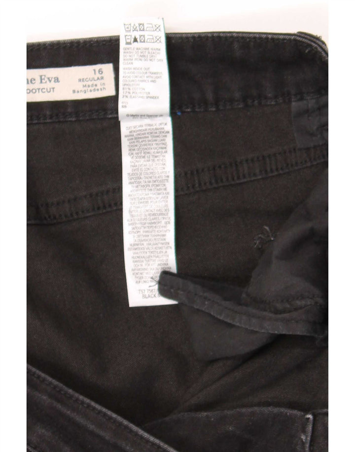 Marks & Spencer Damen The Eva Bootcut Jeans UK 16 Large W34 L30 Schwarz