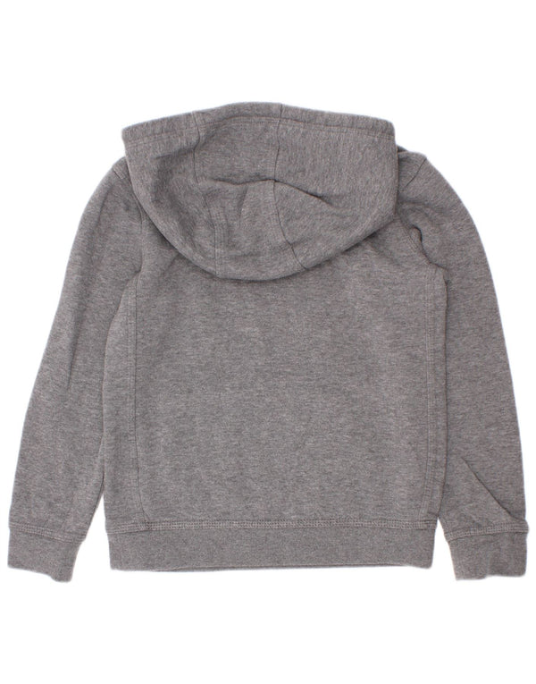 Nike Jungen-Pullover mit grafischem Kapuzenpullover, 6–7 Jahre, graue Baumwolle