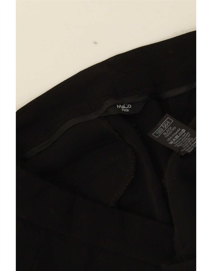 M&Co Damen Slim Chino-Hose UK 12 Medium W32 L25 Schwarz Polyester