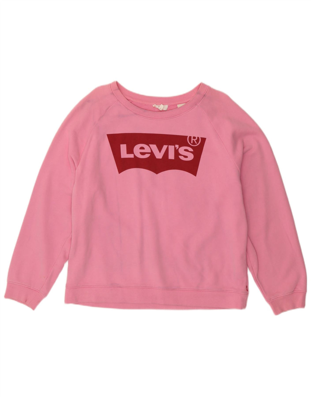 Levi's Damen-Sweatshirt mit Grafik, übergroß, Größe UK 16, Größe L, Rosa, Baumwolle
