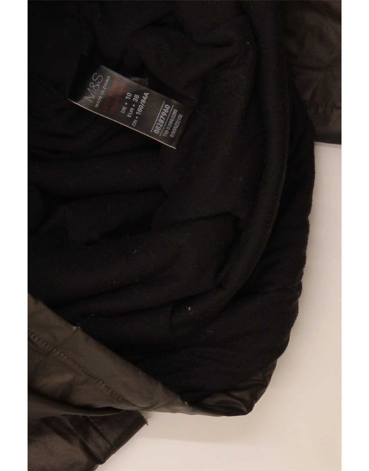Marks & Spencer Damen-Parka mit Kapuze, UK 10, Größe S, Braun, Polyamid