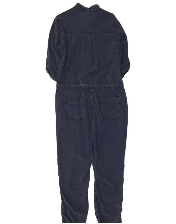 Topshop Damen-Jumpsuit mit 3/4-Ärmeln, Größe L, Marineblau, Lyocell