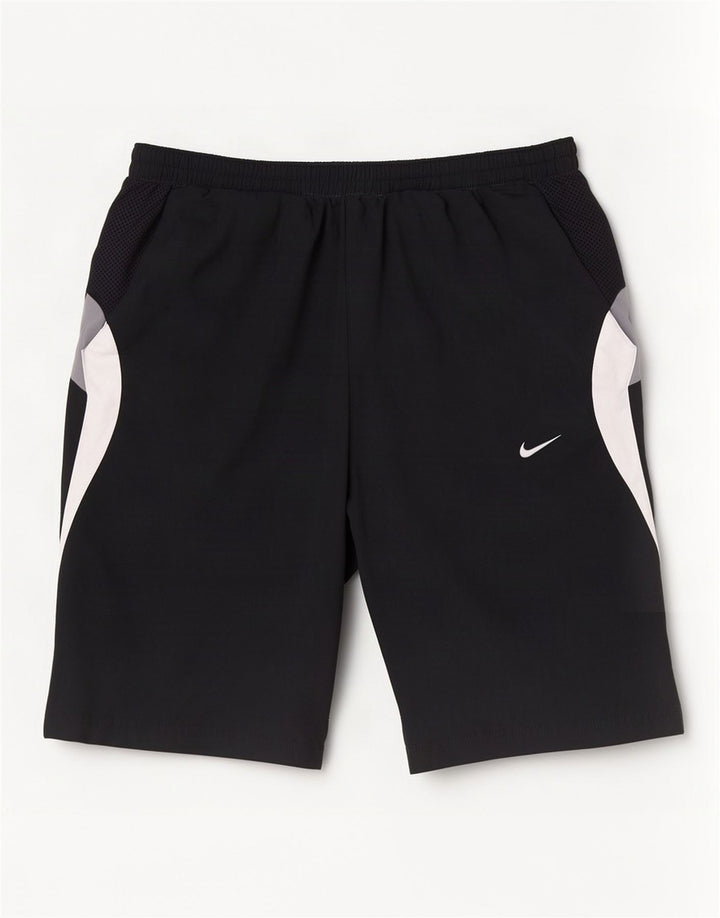 Nike Herren-Sportshorts, Größe S, Schwarz, Colourblock-Polyester
