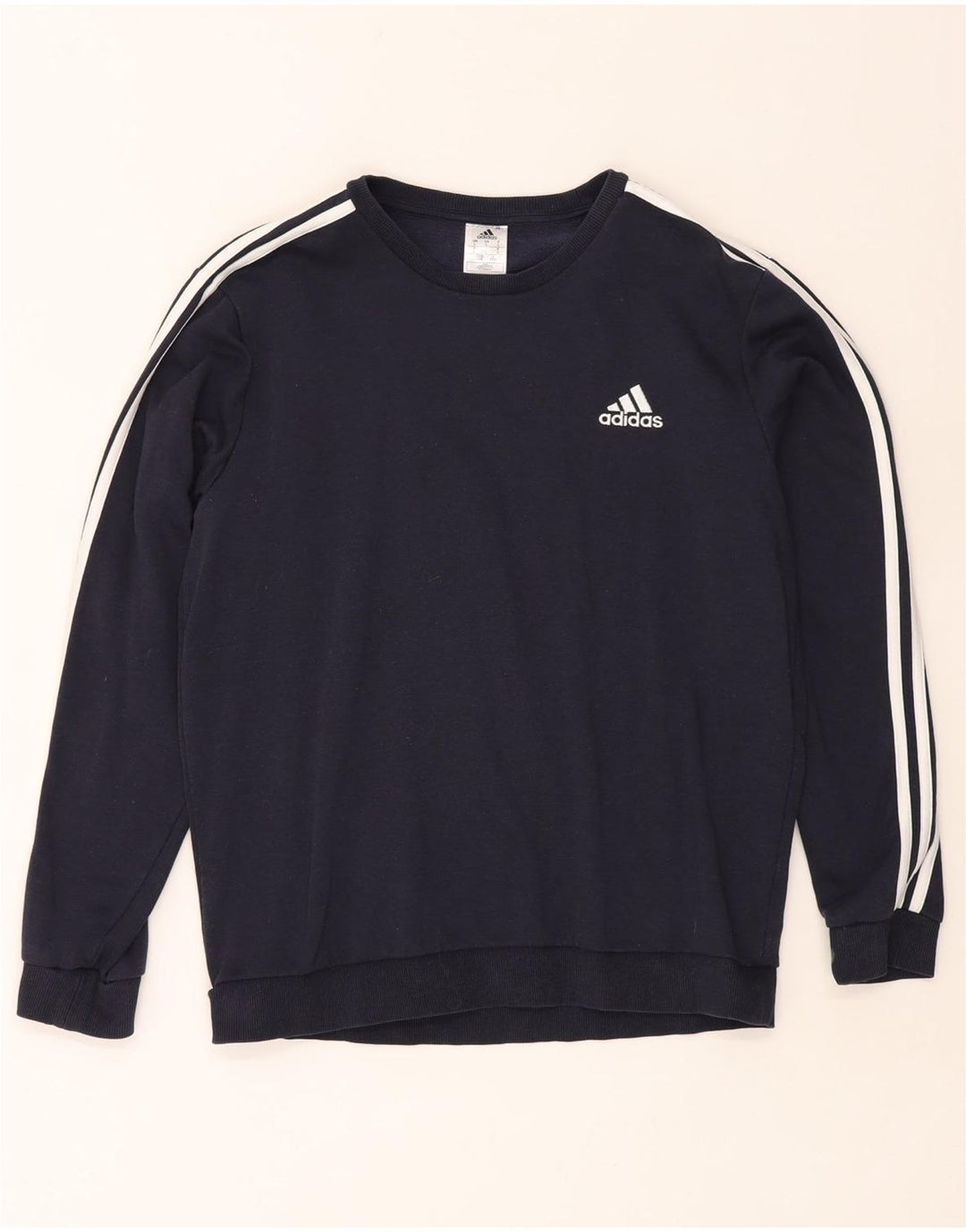 Adidas Herren-Sweatshirt, Pullover, groß, marineblau, Baumwolle