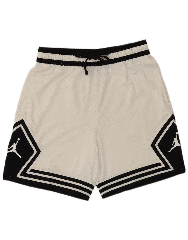 Jordan Herren Dri Fit Graphic Sportshorts Mittelweißes Colourblock-Polyester