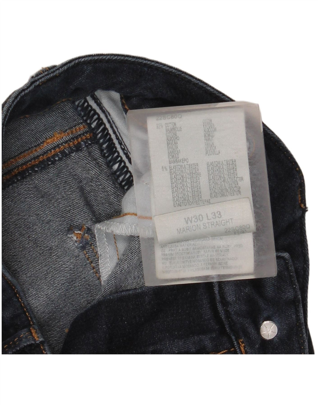 LEE Damen Marion Straight Jeans W30 L33 Blaue Baumwolle