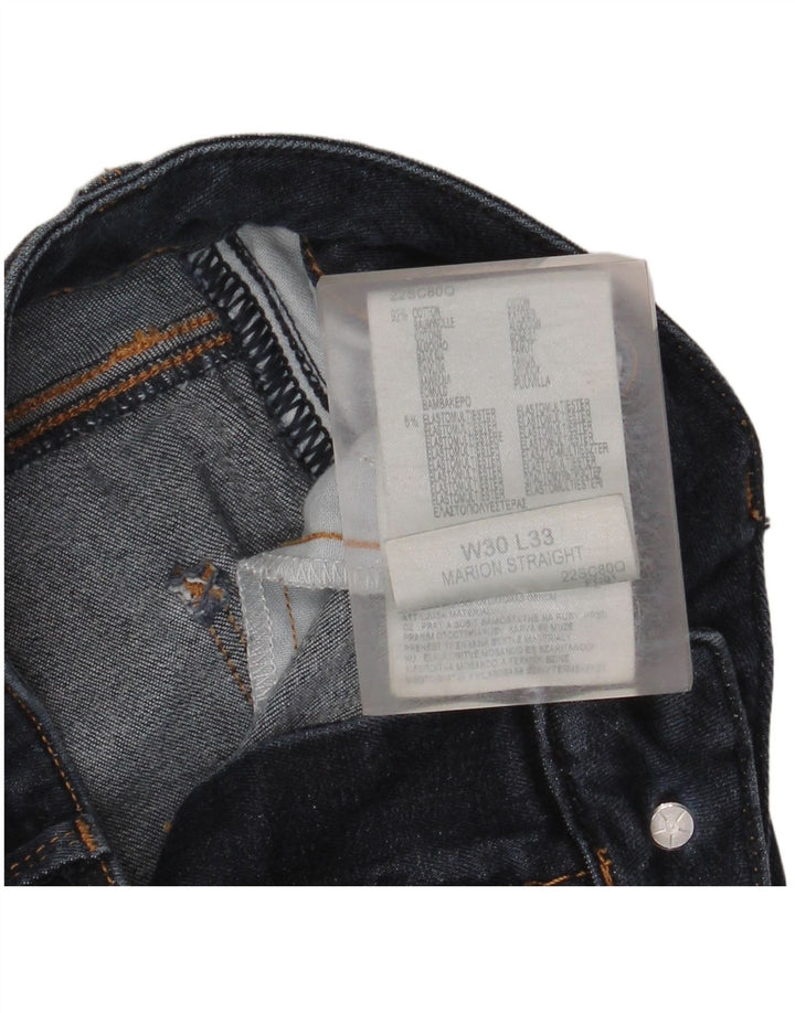 LEE Damen Marion Straight Jeans W30 L33 Blaue Baumwolle