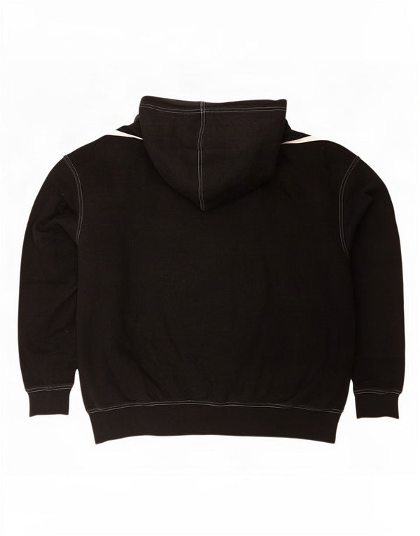 Nike Womens Graphic Oversized Hoodie Pullover UK 16 Große schwarze Baumwolle