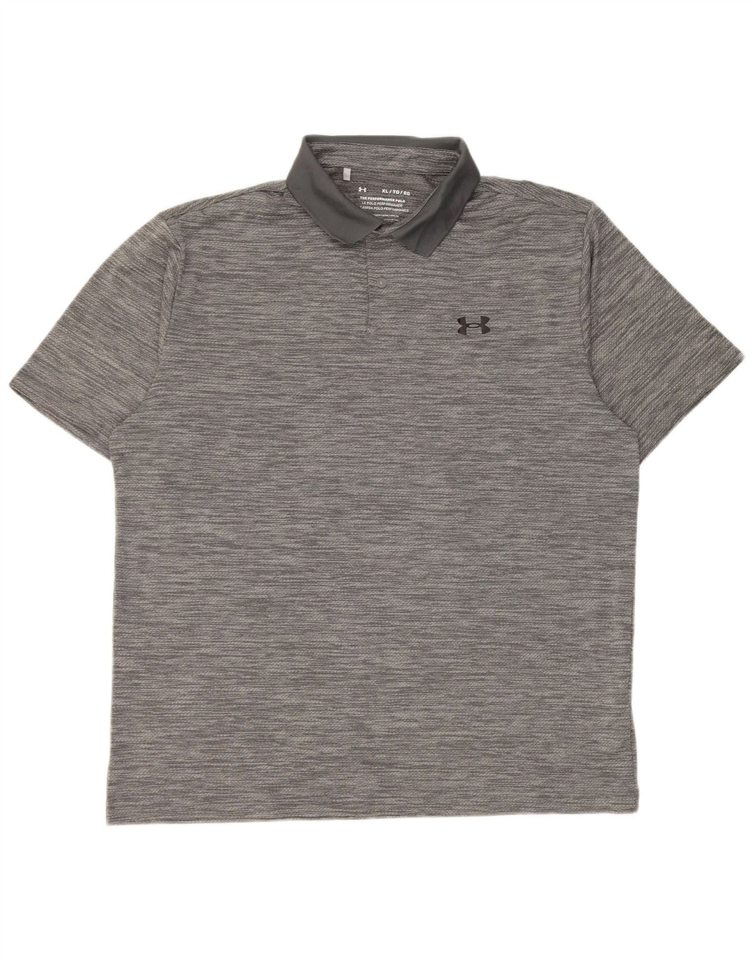 Under Armour Herren-Poloshirt XL, grau geflecktes Polyester