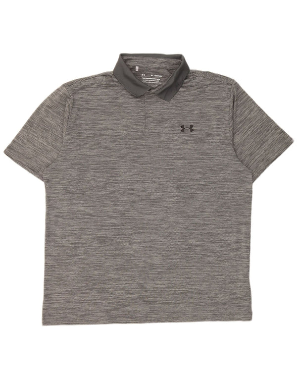 Under Armour Herren-Poloshirt XL, grau geflecktes Polyester