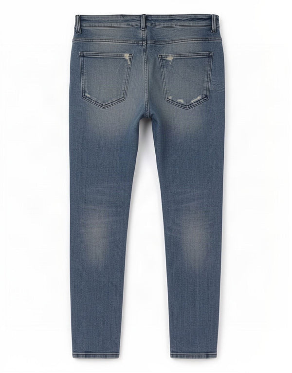 Zara Herren Distressed Skinny Jeans EU 44 Large W34 L28 Blau