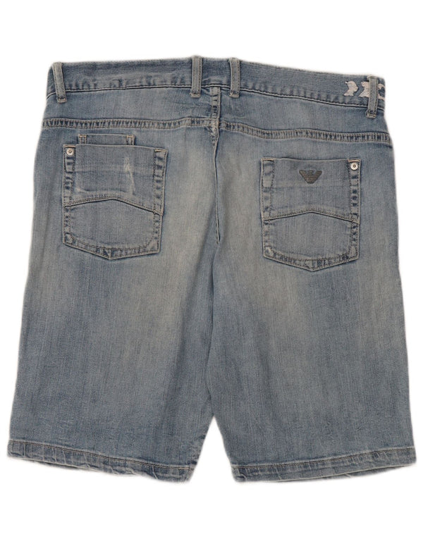 Armani Jungen-Jeansshorts, 15–16 Jahre, W34, blaue Baumwolle