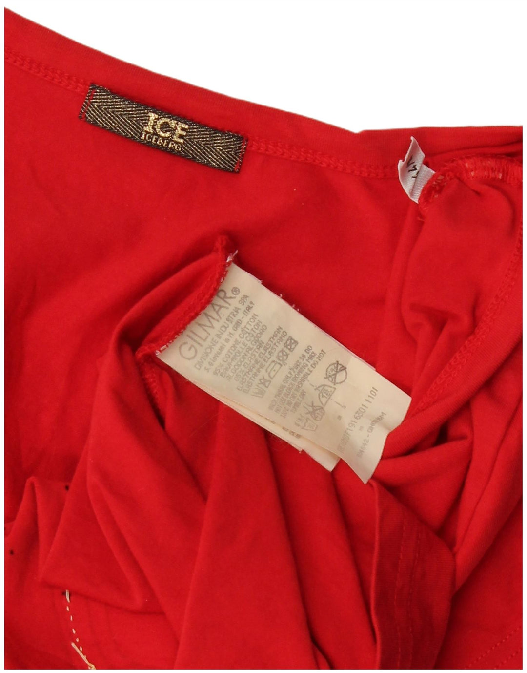 ICEBERG Popeye Grafik-T-Shirt für Damen, UK 12, mittelrot, Baumwolle