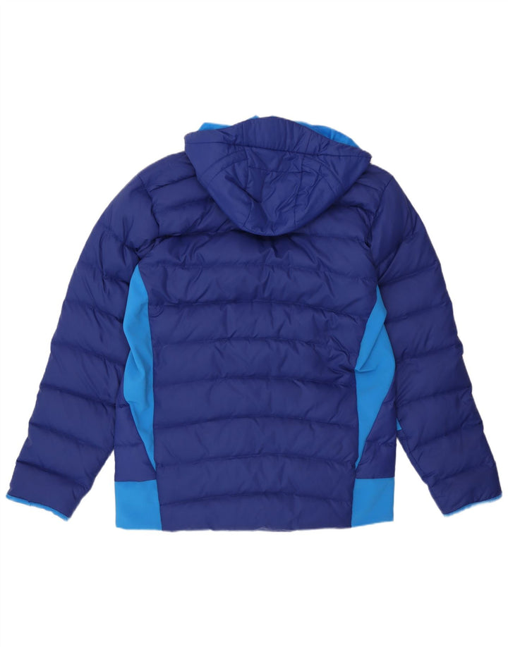 Adidas Herren-Jacke mit Kapuze, gepolstert, UK 40/42, mittelblau, Farbblock