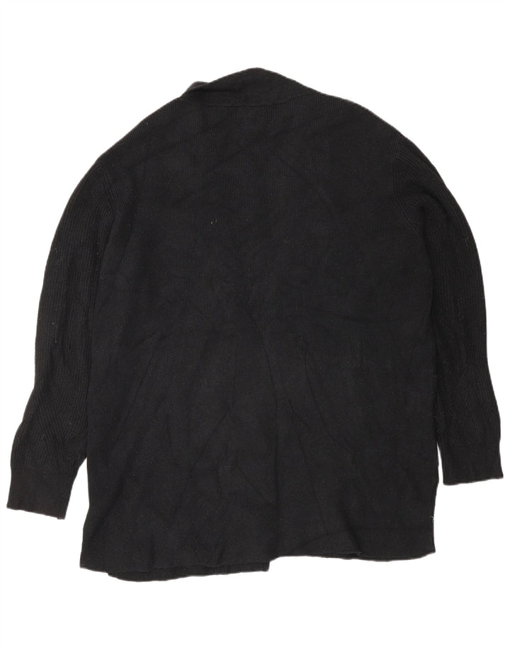 Marks & Spencer Damen Übergroßer offener Cardigan-Pullover UK 18 XL Schwarz