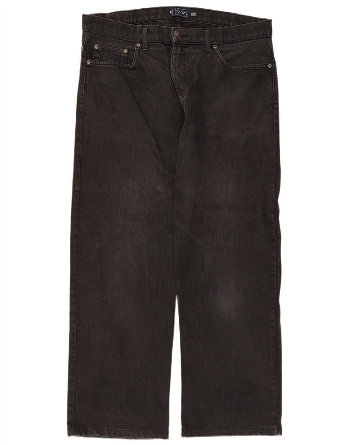 Marks & Spencer Herren Straight Jeans W36 L27 Schwarze Baumwolle