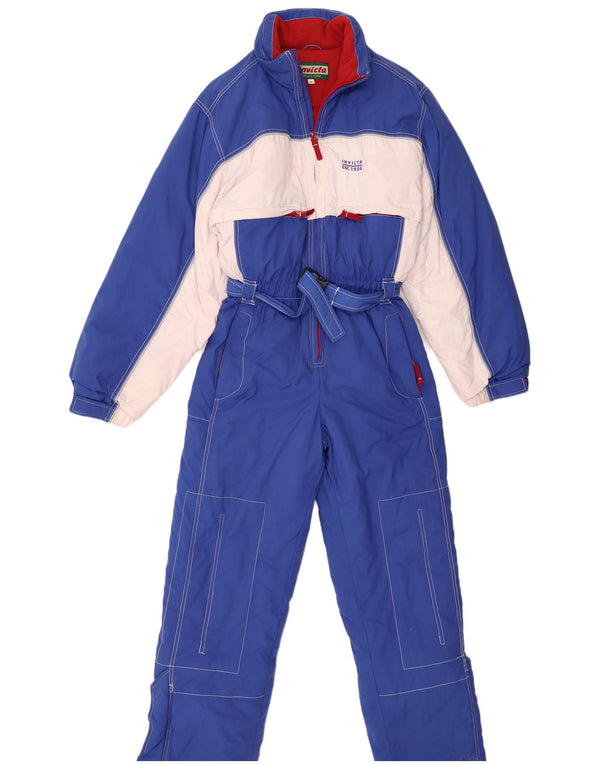 Invicta Skioverall für Jungen, 15–16 Jahre, W32, L28, blaues Colourblock-Polyamid