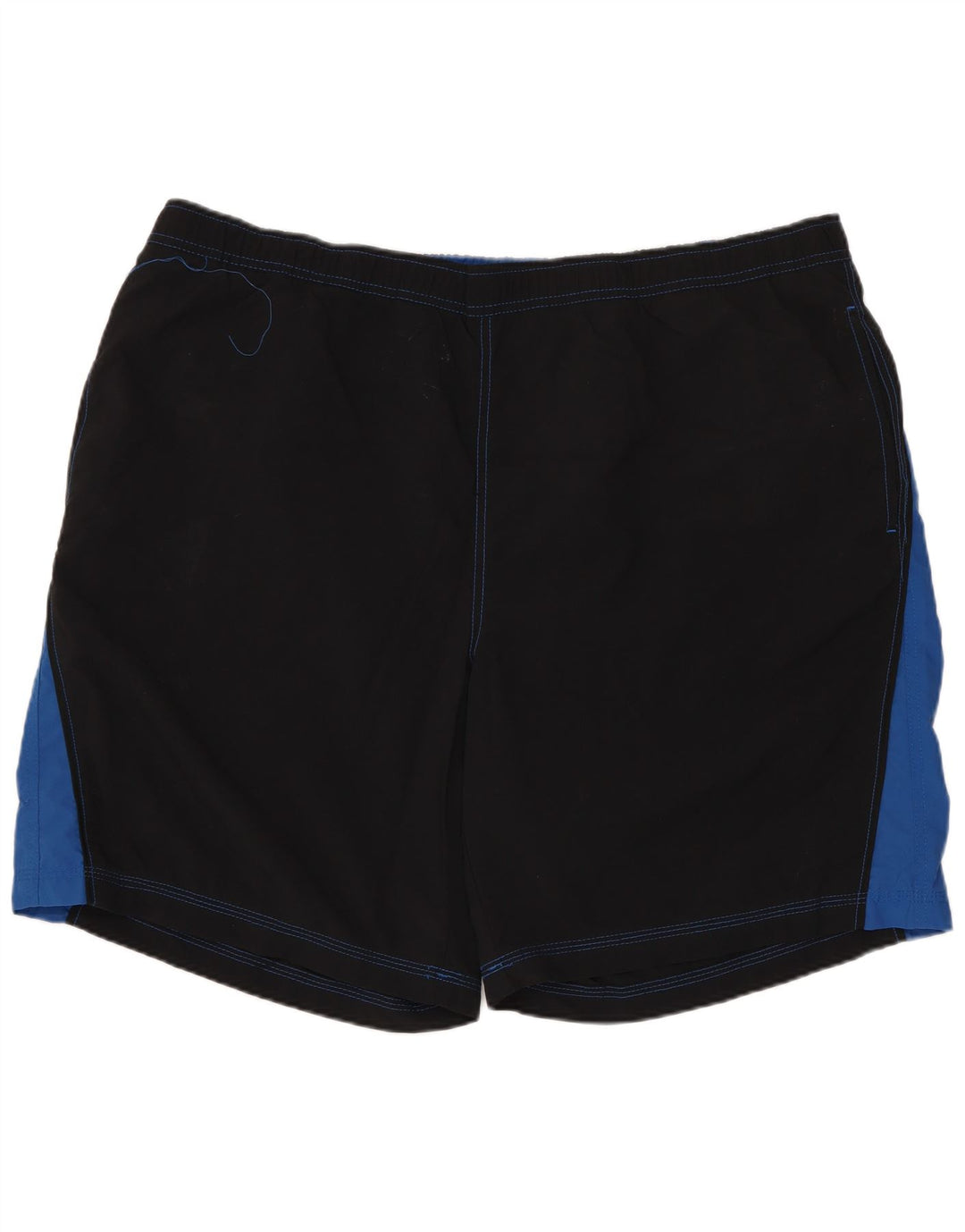 EDDIE BAUER Herren-Badeshorts XL, schwarzes Colourblock-Nylon