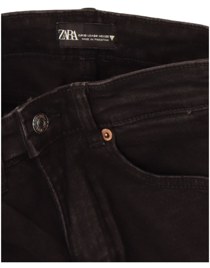 Zara Damen Bootcut Jeans EU 36 XS W26 L25 Schwarz