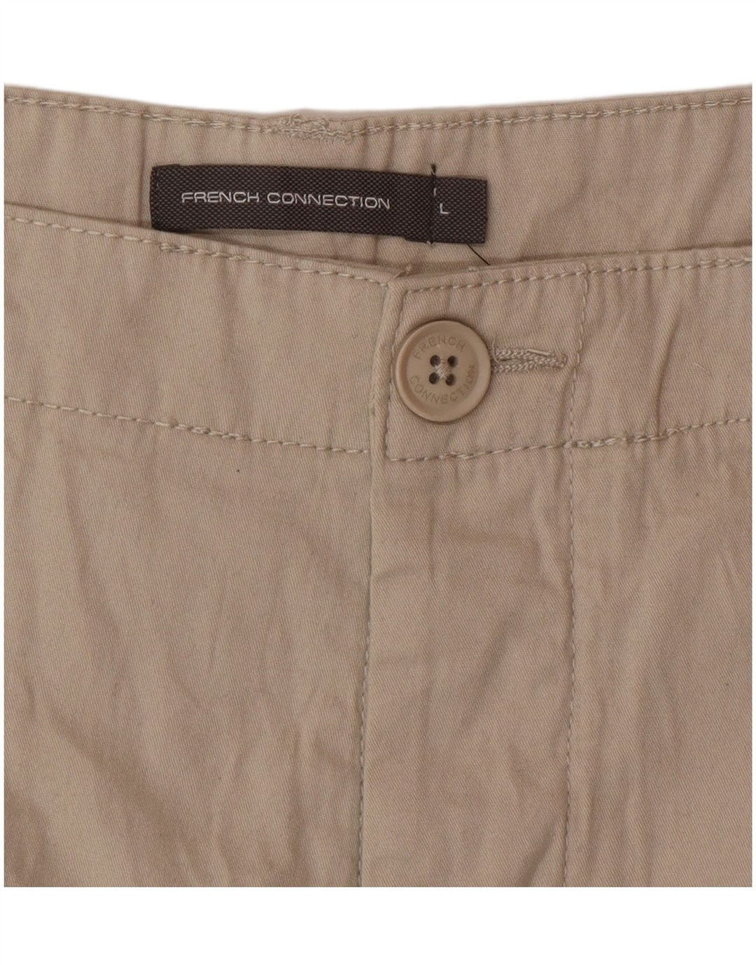 French Connection Herren-Cargoshorts, Größe L, W36, Beige, Baumwolle