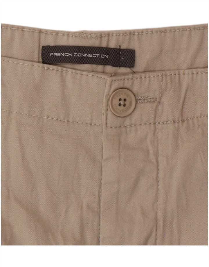 French Connection Herren-Cargoshorts, Größe L, W36, Beige, Baumwolle