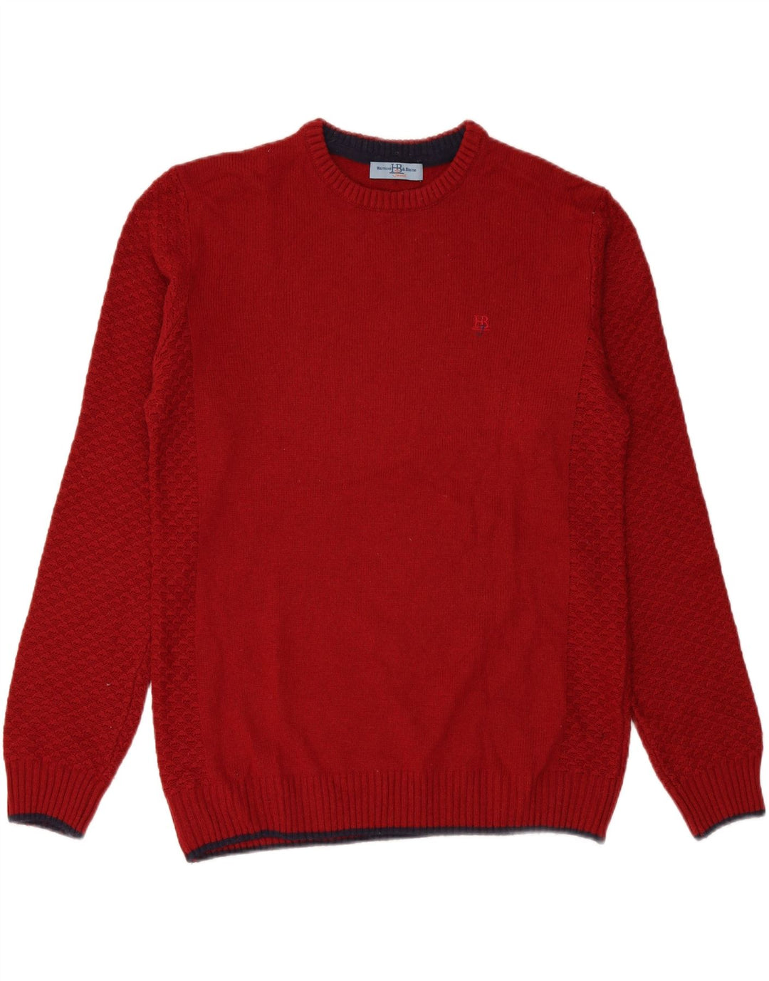 HARMONT & BLAINE Mens Crew Neck Jumper Sweater Large Burgundy Wool Vintage Harmont & Blaine and Second-Hand Harmont & Blaine from Messina Hembry 