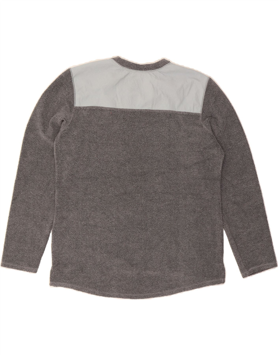 L.L.BEAN Womens Fleece Jumper UK 16 Large Grey Colourblock Polyester Vintage L.L.Bean and Second-Hand L.L.Bean from Messina Hembry 