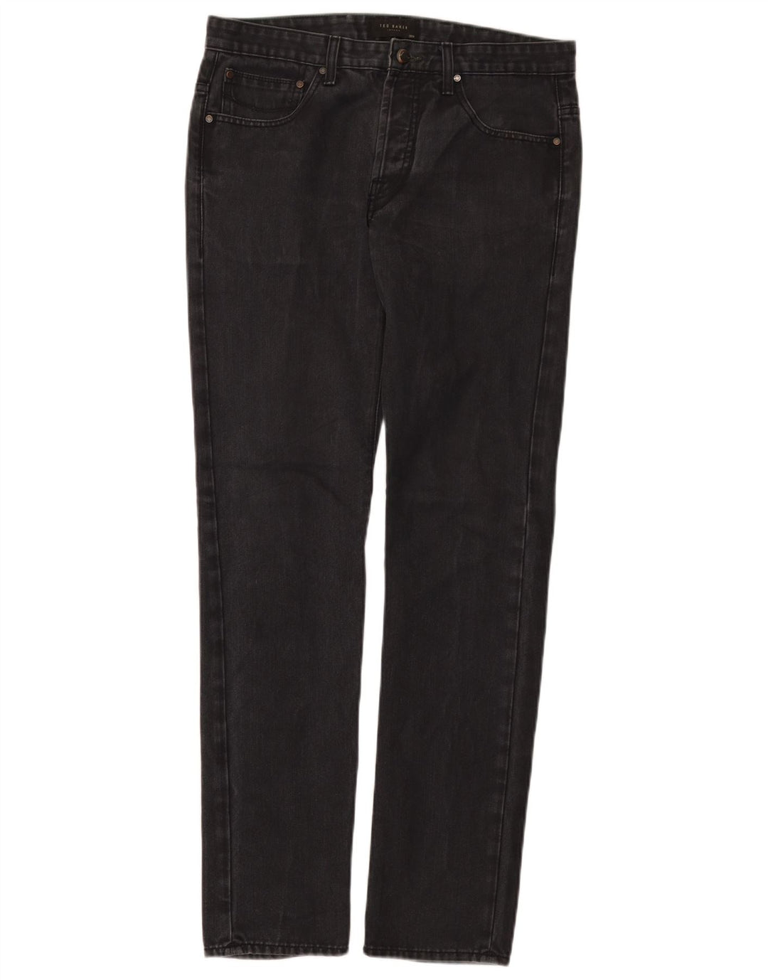 Ted Baker Damen Slim Jeans W30 L31 Schwarze Baumwolle
