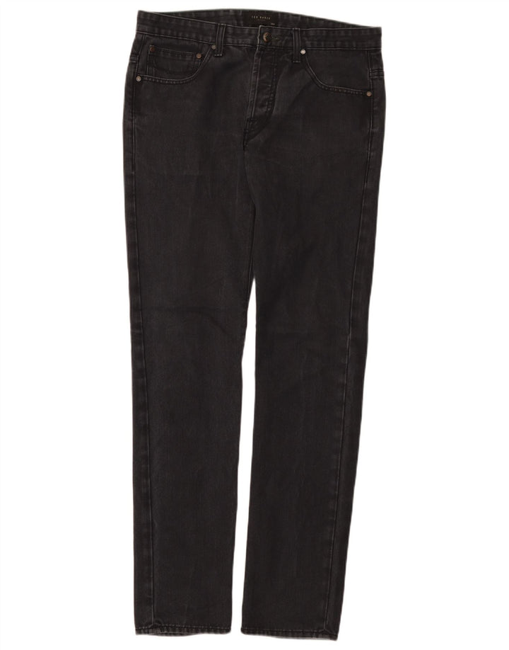 Ted Baker Damen Slim Jeans W30 L31 Schwarze Baumwolle