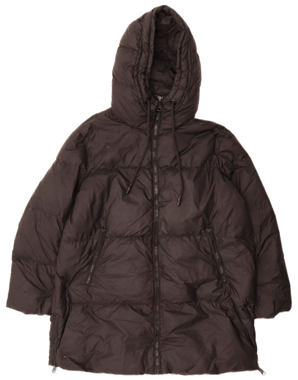 Zara Damen-Kapuzen-Übergröße, gepolsterter Mantel, UK 10, Small, Schwarz, Polyamid