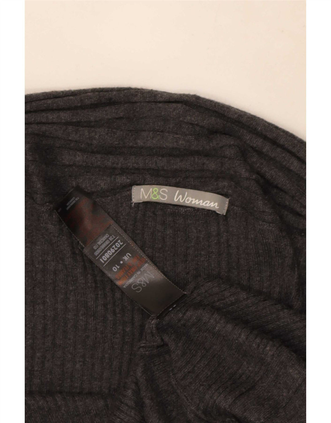Marks & Spencer Damen Asymmetrischer Cardigan-Pullover UK 10 Small Grau