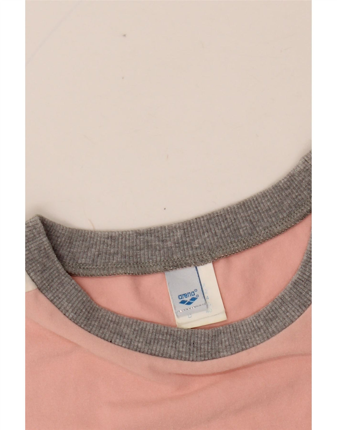 ARENA Damen Crop Graphic T-Shirt Top UK 14 Mittelrosa Colourblock-Baumwolle