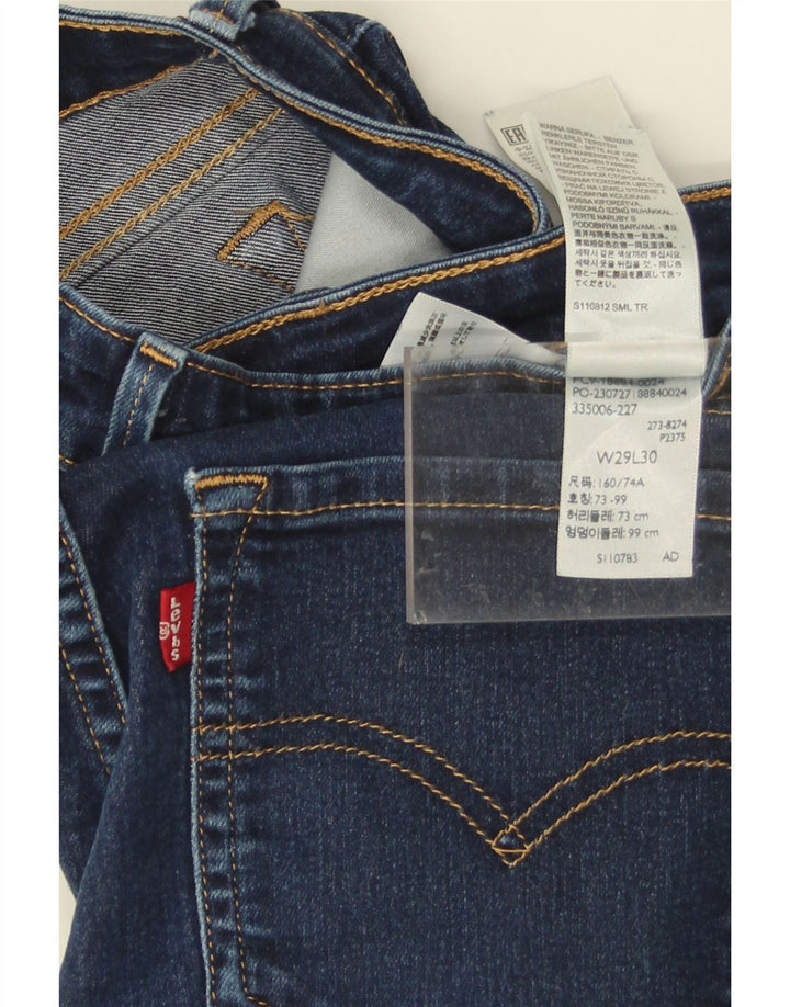LEVI'S Damen 712 Slim Jeans W29 L30 Marineblau Baumwolle