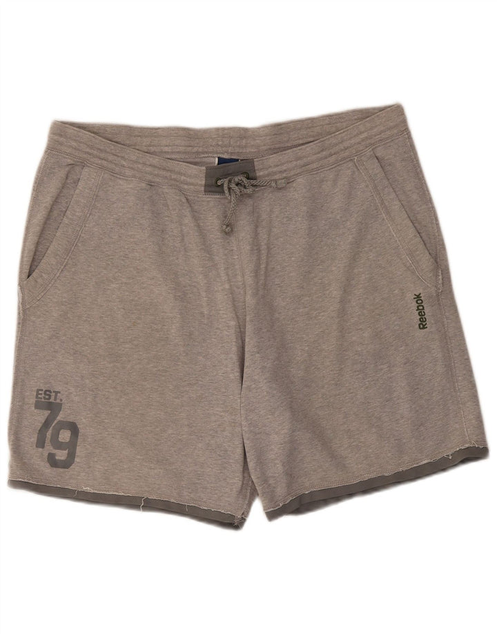Reebok Herren Graphic Sport Shorts XL Grau Baumwolle