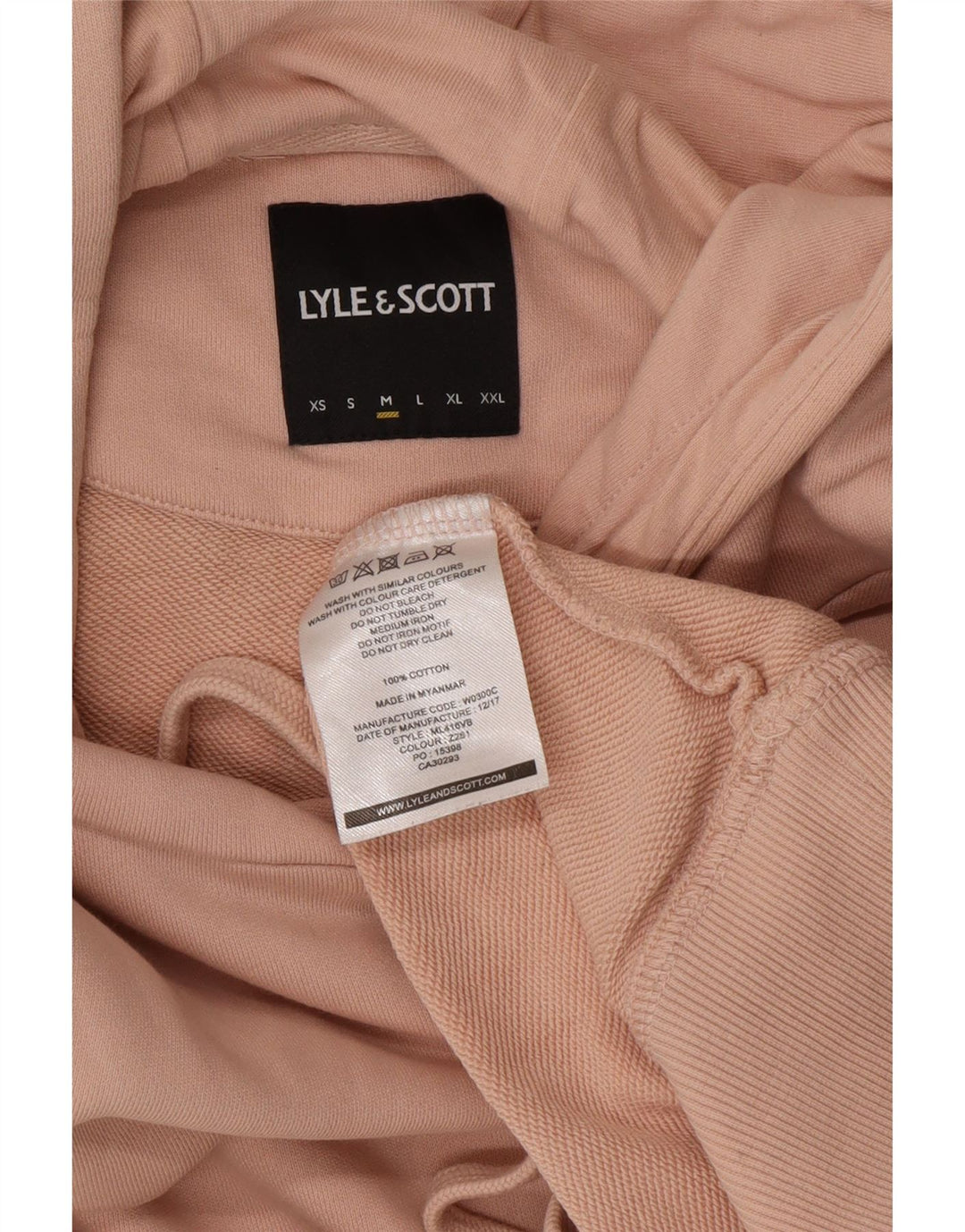 Lyle & Scott Herren-Kapuzenpullover aus Baumwolle in Mittelrosa