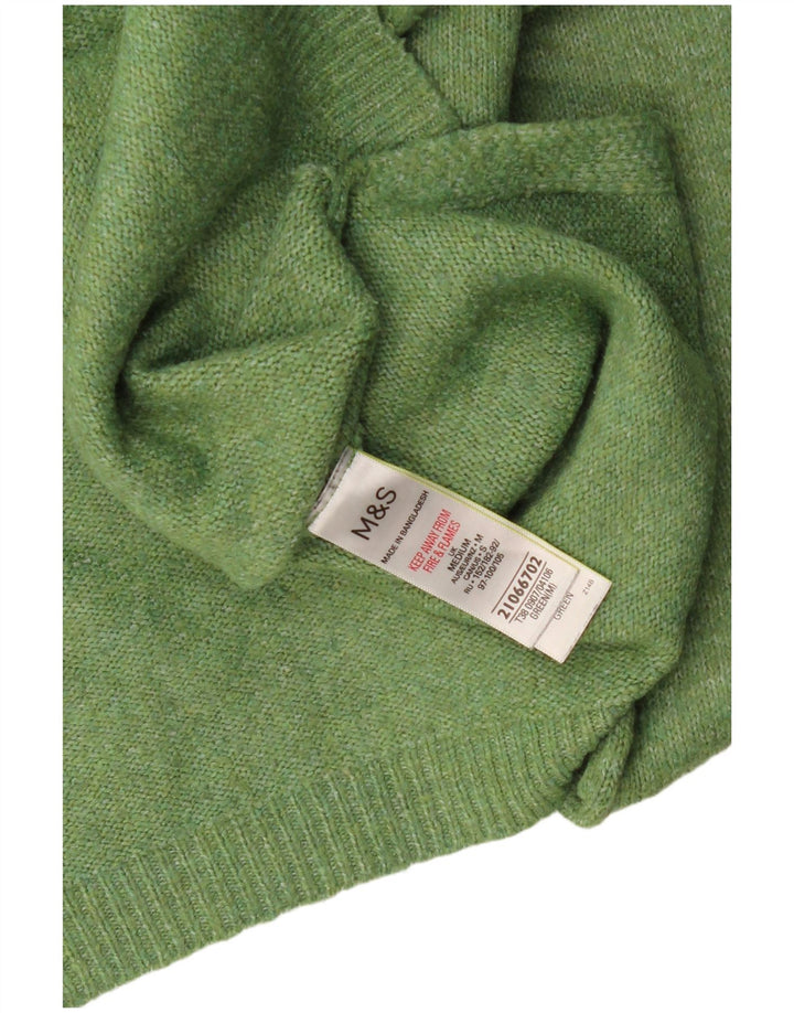 Marks & Spencer Damen-Pullover in Übergröße mit V-Ausschnitt, Gr. 14, Mittelgrün