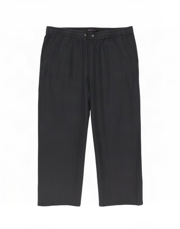 Marks & Spencer Damen Chinohose mit weitem Bein, UK 22 3XL W42 L30 Schwarz
