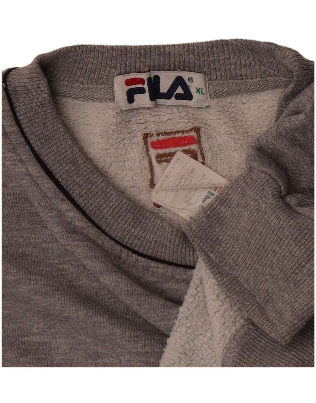Fila Damen Übergroßer Sweatshirt-Pullover UK 18 XL Graues Polyester