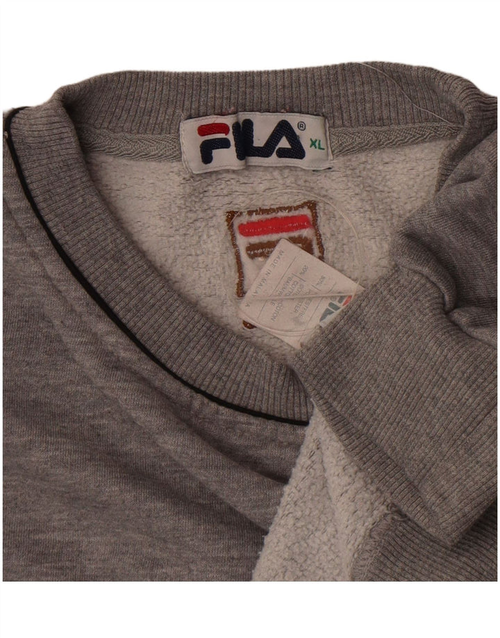 Fila Damen Übergroßer Sweatshirt-Pullover UK 18 XL Graues Polyester