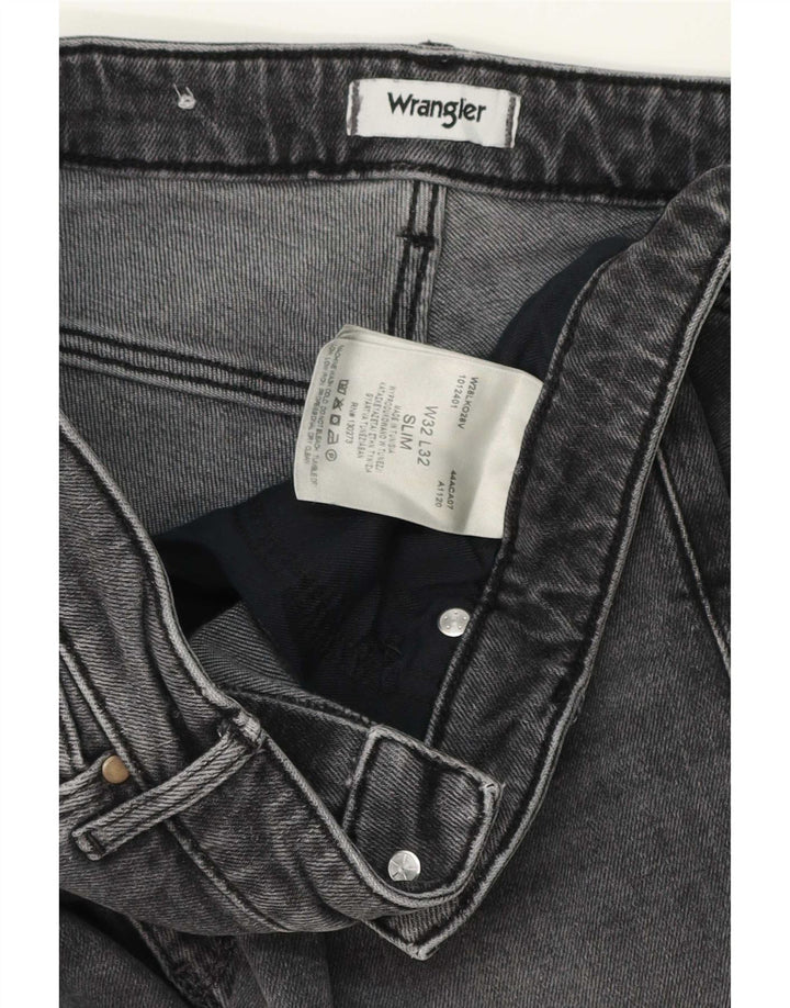 Wrangler Herren Slim Jeans W32 L32 Graue Baumwolle