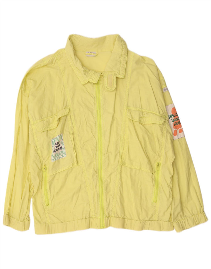 Proline Herren-Bomberjacke mit Grafik, übergroß, UK 38, Mittelgelb