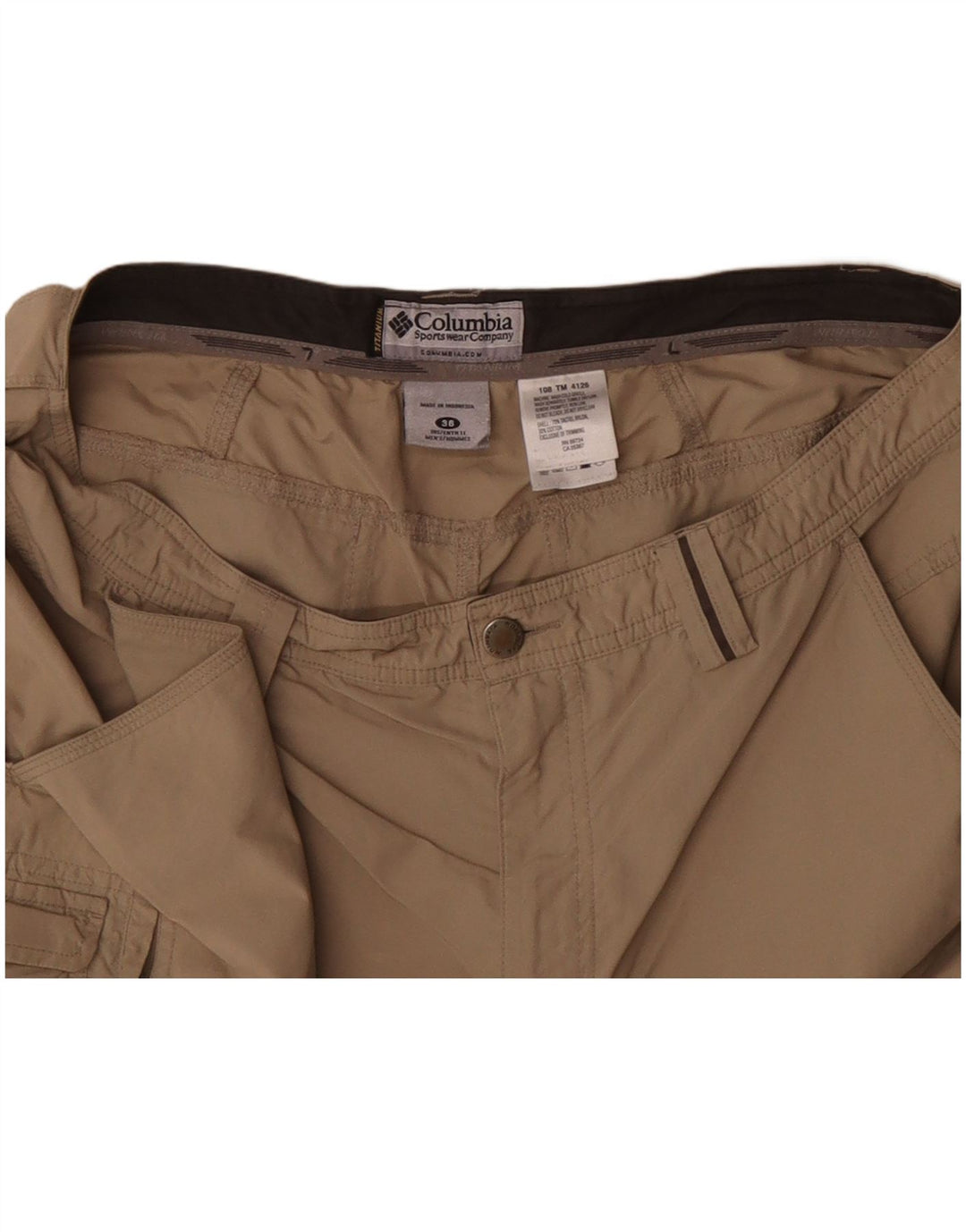 COLUMBIA Herren Cargo-Shorts W36 Large Beige Nylon