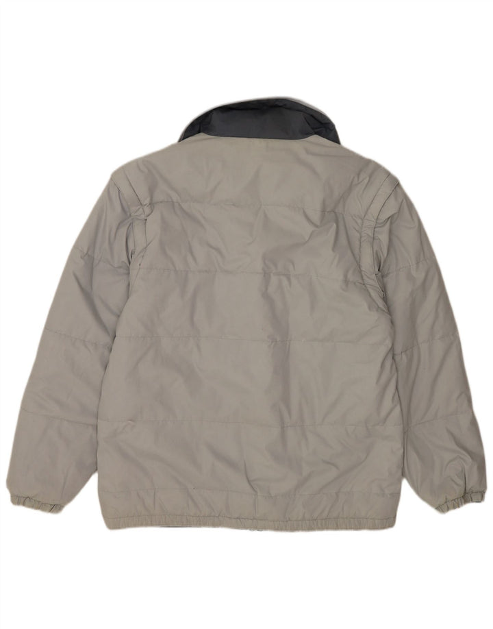 North Land Herren Reversible Wattierte Jacke UK 40 Large Grau Polyester