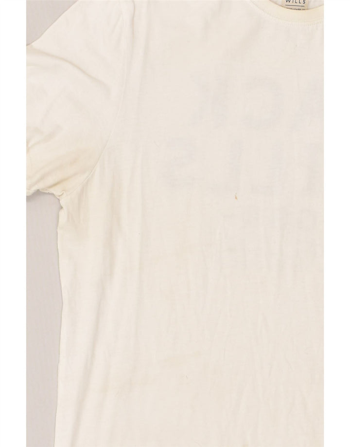 JACK WILLS Mens Graphic T-Shirt Top Small Off White | Vintage Jack Wills | Thrift | Second-Hand Jack Wills | Used Clothing | Messina Hembry 