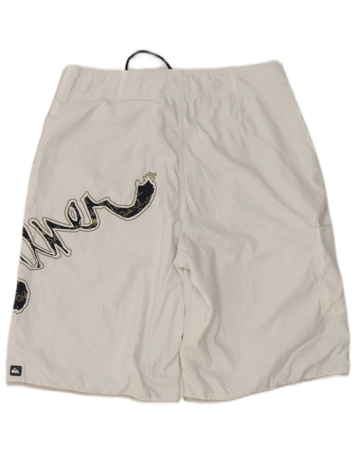 Quiksilver Herren-Badeshorts mit Grafik, mittelweißes Polyester