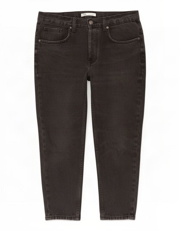 Zara Mens Slim Cropped Jeans EU 44 Large W34 L25 Grey Cotton