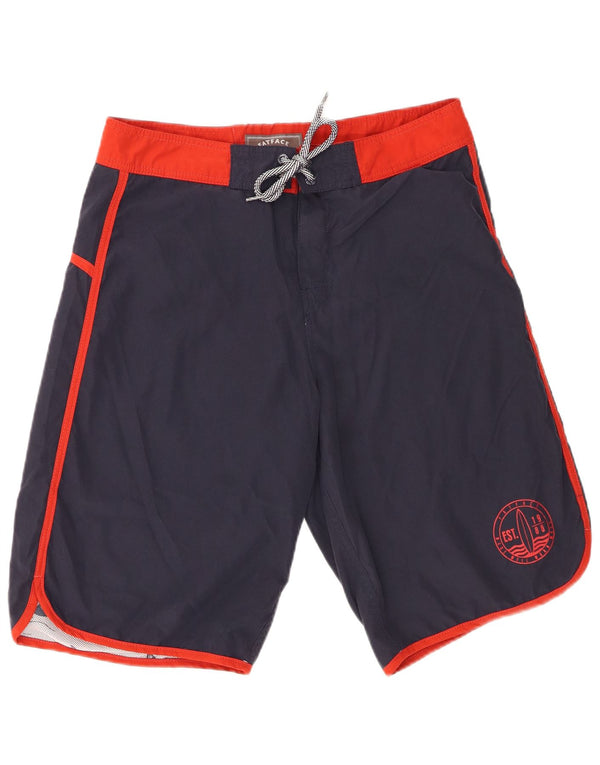 Billabong Herren-Badeshorts, groß, marineblau, Colourblock-Baumwolle